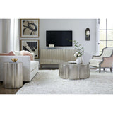 5637-55 Traditional-Formal German Silver Entertainment Console In Mango Wood And German Silver