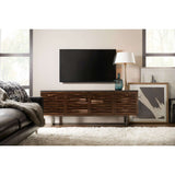 5657-55 Transitional Rubberwood And Hardwood Solids With Elm And Poplar Veneers With Metal Solstice 78In Entertainment Console