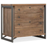 5681-10 Casual Lateral File In Mango Wood And Ms Iron