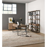 5681-10 Casual Writing Desk In Mango Wood And Ms Iron