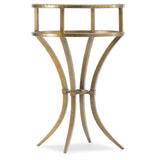 5846-80 Traditional-Formal Laureng Martini Table In Hammered Iron With Tempered Glass