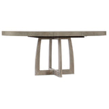 Affinity Transitional 48In Round Pedestal Dining Table W/1-18In Leaf In Rubberwood Solids And Oak Veneer