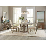 Affinity Transitional 48In Round Pedestal Dining Table W/1-18In Leaf In Rubberwood Solids And Oak Veneer