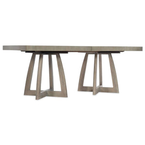 Affinity Transitional 78In Rectangle Pedestal Dining Table W/2-18In Leaves In Rubberwood Solids