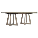 Affinity Transitional 78In Rectangle Pedestal Dining Table W/2-18In Leaves In Rubberwood Solids