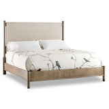 Affinity Transitional California King Upholstered Bed In Rubberwood Solids And Fabric