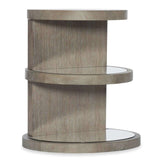 Affinity Transitional Rubberwood Solids And Oak Veneer Round End Table