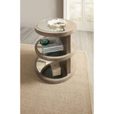 Affinity Transitional Rubberwood Solids And Oak Veneer Round End Table