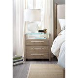 Affinity Transitional Three-Drawer Nightstand In Rubberwood Solids And Oak Veneer