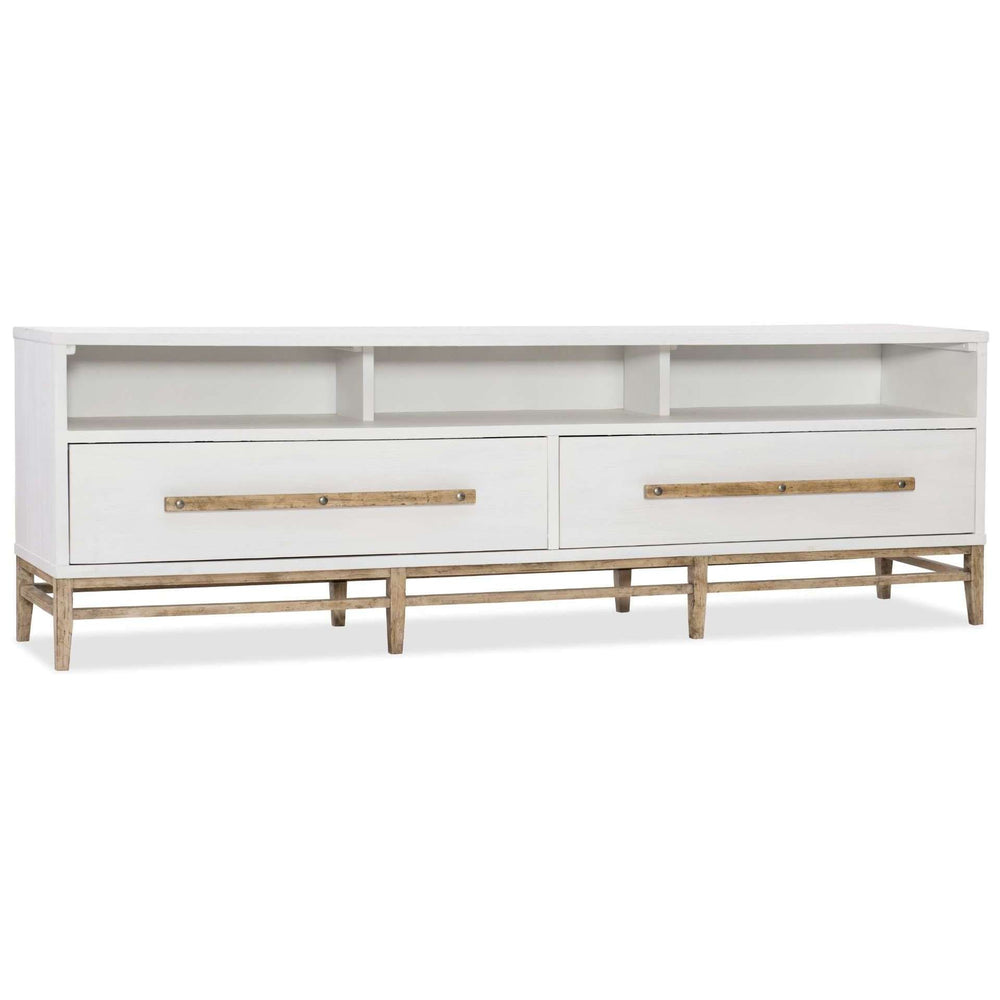 American Life Urban Elevation Low Entertainment Console: Stylish Maple & Oak, Spacious Storage Solutions