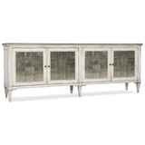 Arabella Traditional/Formal Poplar And Hardwood Solids With Maple Veneers And Eglomise With Aluminum, Metal Buttons And Nails Four-Door Credenza