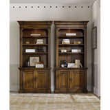 Archivist Traditional-Formal Bookcase In Rubberwood Solids And Pecky Pecan Veneers