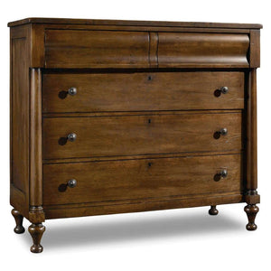 Archivist Traditional-Formal Bureau In Rubberwood Solids And Pecky Pecan Veneers With Felt