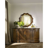 Archivist Traditional-Formal Sideboard In Rubberwood Solids And Pecky Pecan Veneers With Bluestone