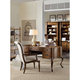Archivist Traditional-Formal Writing Desk In Rubberwood Solids And Pecky Pecan Veneers