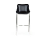 VIG Furniture Modrest Hooper - Modern Black Eco-Leather Bar Stool (Set of 2) VGHR5400B-BLK