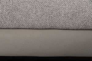 VIG Furniture David Ferrari Horizon - Modern Grey Fabric + Grey Leather U Shaped Sectional Sofa VGFTHORIZON-GRYGRY