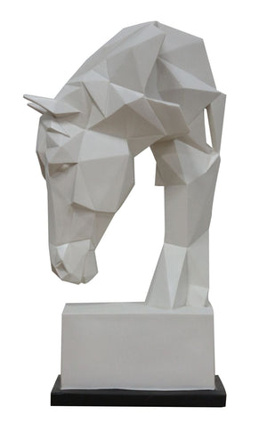VIG Furniture Modrest Horse - Geometric White Sculpture VGTHDS0071-HORSE