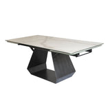 VIG Furniture Modrest Howell - Modern White Ceramic Extendable Dining Table VGYFDT8895-WHT-DT