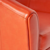 Napoli Transitional Bonded Leather Club Chair, Orange Noble House