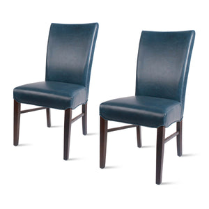 Milton Bonded Leather Dining Chairs - Set of 2, Stylish Accent Chairs for Modern Home Decor