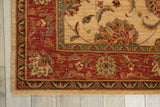 Nourison Living Treasures LI04 Persian Machine Made Loomed Indoor only Area Rug Ivory/Red 2'6" x 12' 99446670373