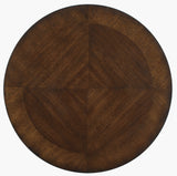Hooker Furniture Kinsey Modern/Contemporary Hardwood Solids and Quartered Walnut Veneers; Light Physical Distressing Round End Table 5066-80116
