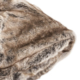 Landrum Modern 3 Foot Faux Fur Bean Bag (Cover Only), Gray Taupe Noble House