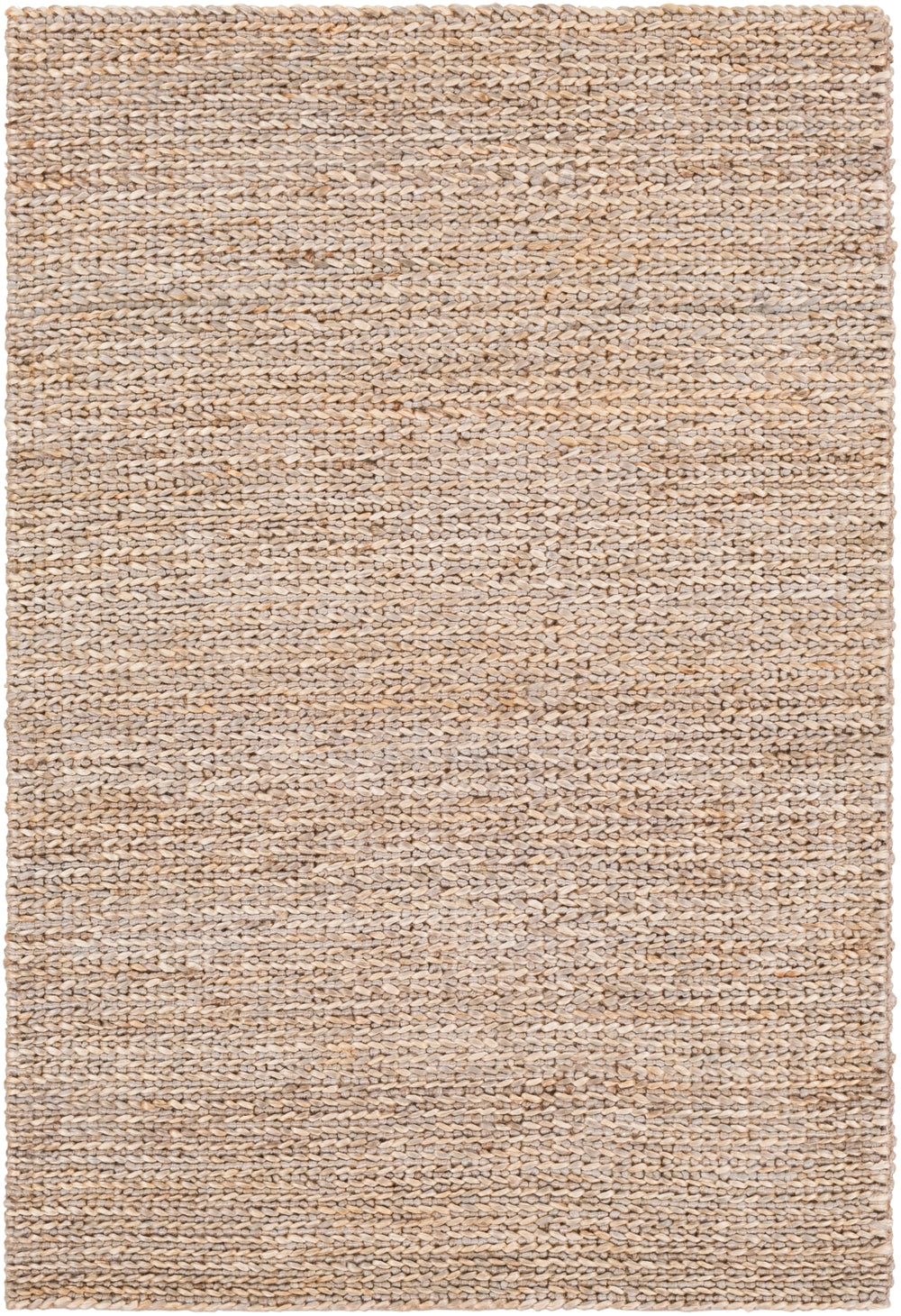 Haraz HRA-1001 Cottage Jute Rug HRA1001-810 Taupe, Cream 100% Jute 8' x 10'