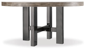 Hooker Furniture Curata Modern-Contemporary 60in Round Dining Table in Rubberwood Solids with White Oak Veneers and Metal 1600-75201-MWD