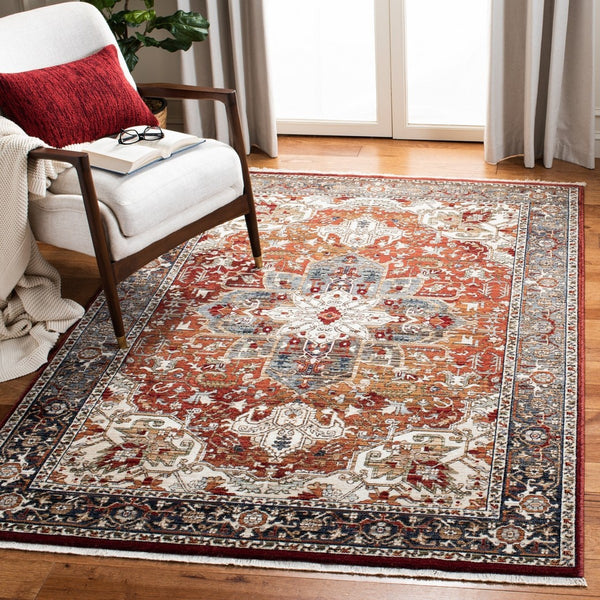 Herat 300 Herat 301 Traditional Power Loomed Polypropylene Pile Rug Red / Ivory