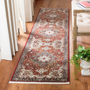 Herat 300 Herat 301 Traditional Power Loomed Polypropylene Pile Rug Red / Ivory