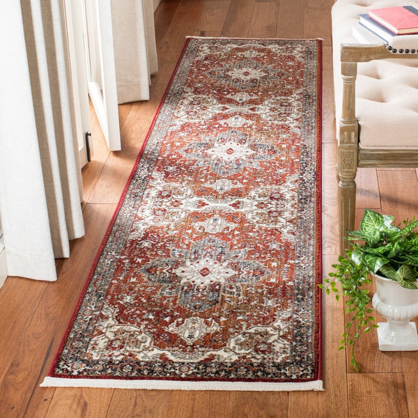 Herat 300 Herat 301 Traditional Power Loomed Polypropylene Pile Rug Red / Ivory