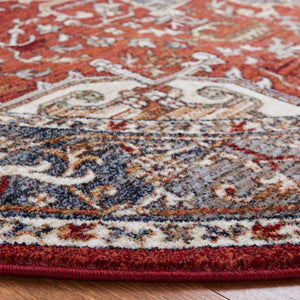 Herat 300 Herat 301 Traditional Power Loomed Polypropylene Pile Rug Red / Ivory