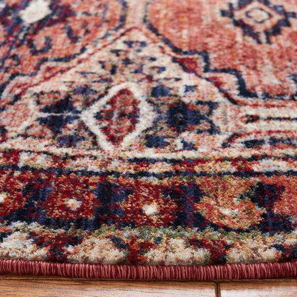Herat 300 Herat 315 Traditional Power Loomed Polypropylene Pile Rug Rust / Creme