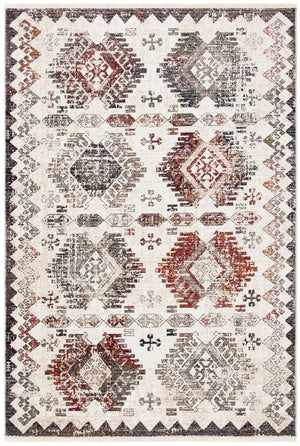 Herat 300 Herat 319 Traditional Power Loomed Polypropylene Pile Rug Cream / Grey