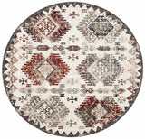 Herat 300 Herat 319 Traditional Power Loomed Polypropylene Pile Rug Cream / Grey