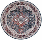 Herat 300 Herat 321 Traditional Power Loomed Polypropylene Pile Rug Navy / Red