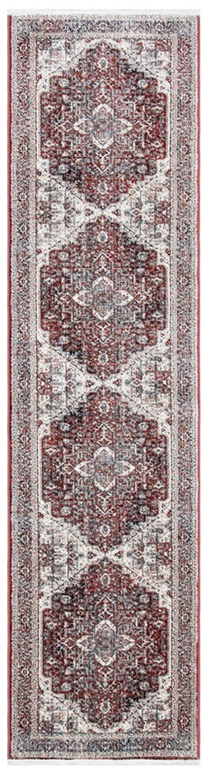 Herat 300 Herat 321 Traditional Power Loomed Polypropylene Pile Rug Red / Ivory