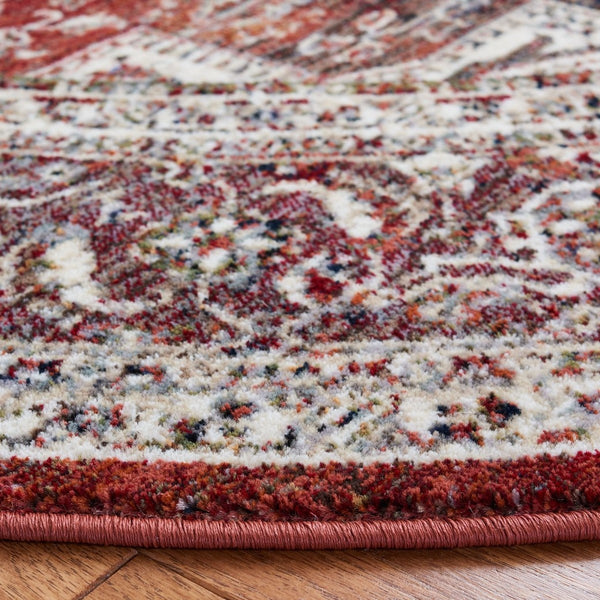 Herat 300 Herat 321 Traditional Power Loomed Polypropylene Pile Rug Red / Ivory