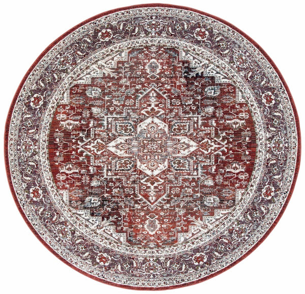 Herat 300 Herat 321 Traditional Power Loomed Polypropylene Pile Rug Red / Ivory