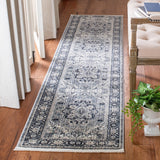 Herat 300 Herat 331 Traditional Power Loomed Polypropylene Pile Rug Navy / Ivory