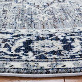 Herat 300 Herat 331 Traditional Power Loomed Polypropylene Pile Rug Navy / Ivory