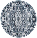 Herat 300 Herat 331 Traditional Power Loomed Polypropylene Pile Rug Navy / Ivory