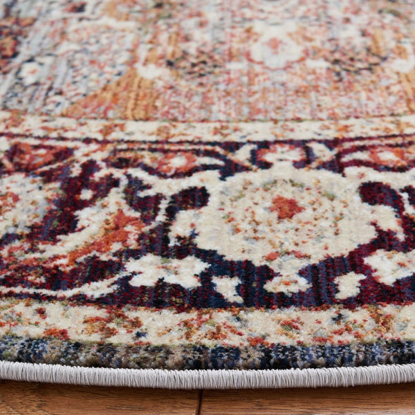 Herat 300 Herat 331 Traditional Power Loomed Polypropylene Pile Rug Red / Ivory