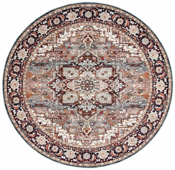 Herat 300 Herat 331 Traditional Power Loomed Polypropylene Pile Rug Red / Ivory