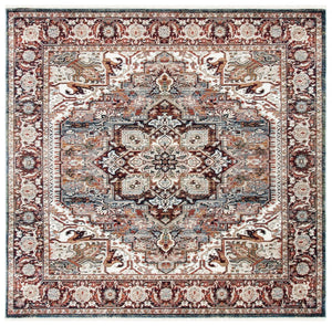 Herat 300 Herat 331 Traditional Power Loomed Polypropylene Pile Rug Red / Ivory