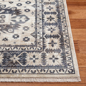Herat 300 Herat 356 Traditional Power Loomed Polypropylene Pile Rug Ivory / Grey