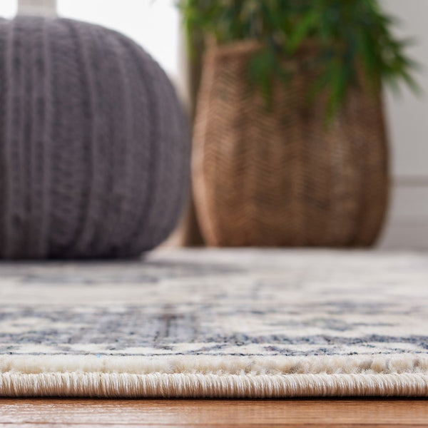 Herat 300 Herat 356 Traditional Power Loomed Polypropylene Pile Rug Ivory / Grey