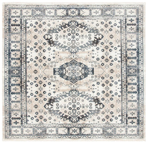 Herat 300 Herat 356 Traditional Power Loomed Polypropylene Pile Rug Ivory / Grey
